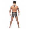 male power Boxer sexy IRON CLAD Noir-Argenté